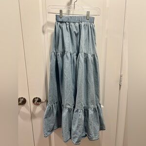Denim Maxi Skirt